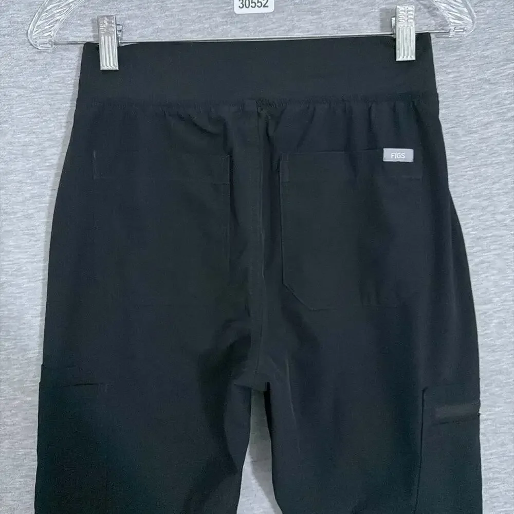 Figs Women’s Size XS/P Black High Waisted Skinny Yola Scrub Lined Pants